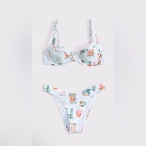 Abercrombie & Fitch Pastel Printed Bikini